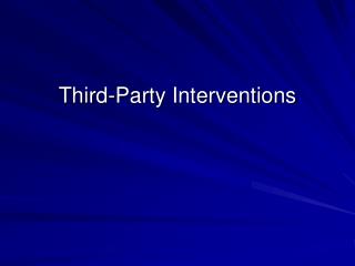 Third-Party Interventions