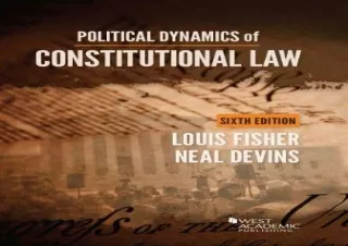 (PDF) Political Dynamics of Constitutional Law (Higher Education Coursebook) And