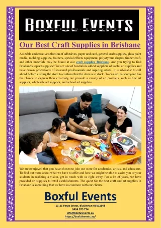 Our Best Craft Supplies in Brisbane