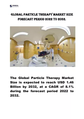 Global Particle Therapy Market Size forecast period 2022 to 2032