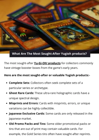 What Are The Most Sought-After Yugioh products?