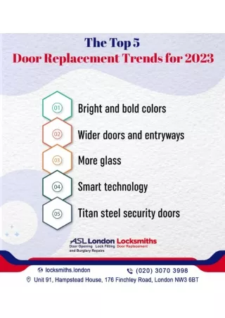 The top 5 door replacement trends for 2023