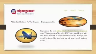 White Label Solution For Travel Agents | Tripmegamart.africa