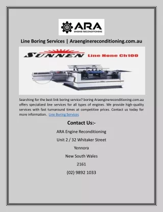 Line Boring Services | Araenginereconditioning.com.au