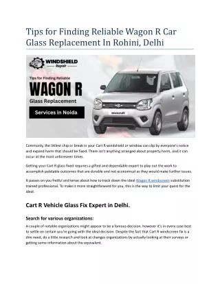 Tips for Finding Reliable Wagon R Glass Replacement Services in Noida.docx