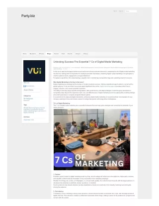 Unlocking Success:The Essential 7 Cs of Digital Media Marketing