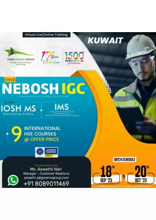 Elevate Safety in Kuwait: Get Nebosh Certified!