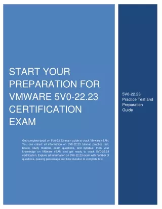 Start Your Preparation for VMware 5V0-22.23 Certification Exam