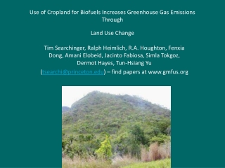 Use of Cropland for Biofuels Increases Greenhouse Gas Emissions Through Land Use Change