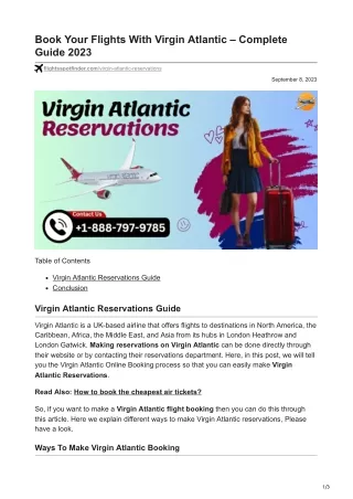 Book Your Flights With Virgin Atlantic  Complete Guide 2023
