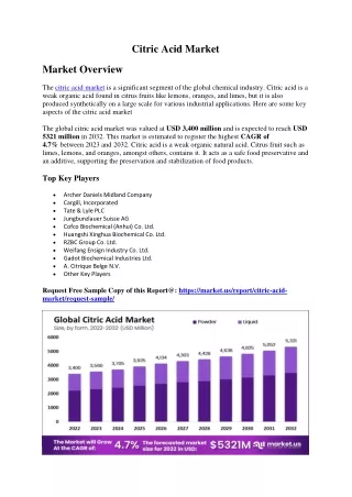 citric acid market