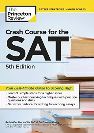 Read ebook [PDF] Crash Course for the SAT, 5th Edition: Your Last-Minute Guide to Scoring High