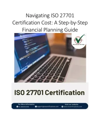 Navigating ISO 27701 Certification Cost: A Step-by-Step Financial Planning Guide