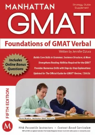 [PDF READ ONLINE] Foundations of GMAT Verbal, 5th Edition