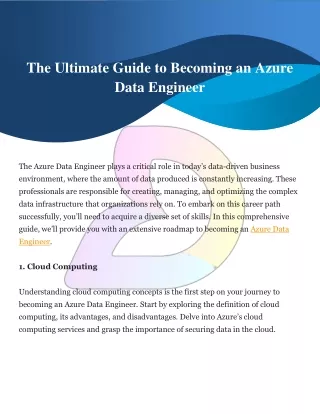 The Ultimate Guide to Becoming an Azure Data Engineer