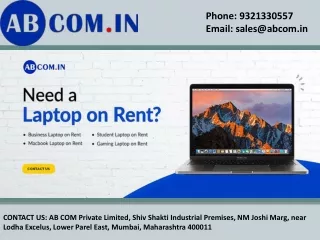 Macbook On Rent Mumbai