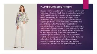 patterned silk shirts