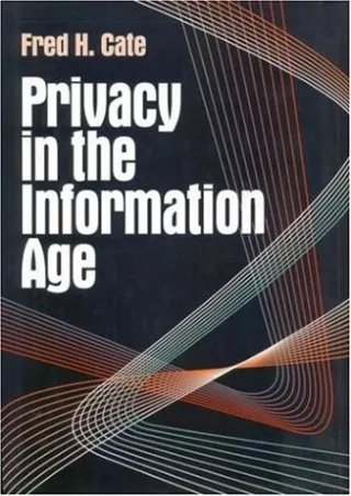 [PDF] DOWNLOAD EBOOK Privacy in the Information Age full