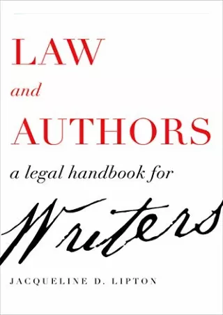 [PDF] READ] Free Law and Authors: A Legal Handbook for Writers epub