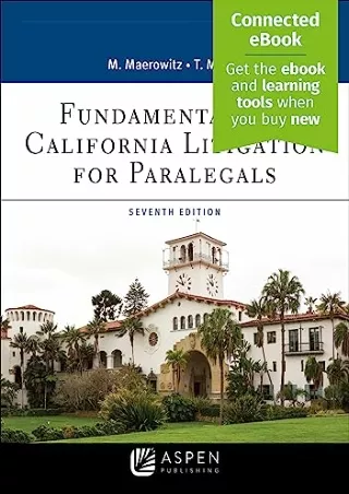 EPUB DOWNLOAD Fundamentals of California Litigation for Paralegals (Aspen P