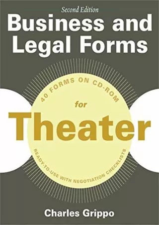 PDF/READ Business and Legal Forms for Theater, Second Edition (Business and