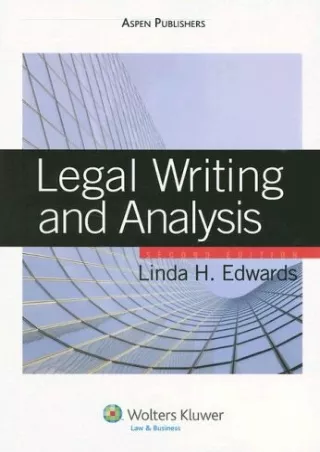 [PDF] DOWNLOAD EBOOK Legal Writing and Analysis full