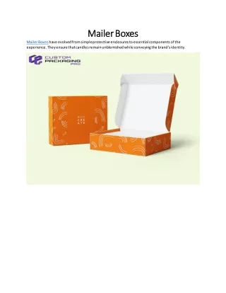 Mailer Boxes