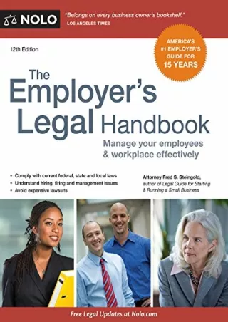 Read Book Employer's Legal Handbook, The: Manage Your Employees   Workplace Effectively