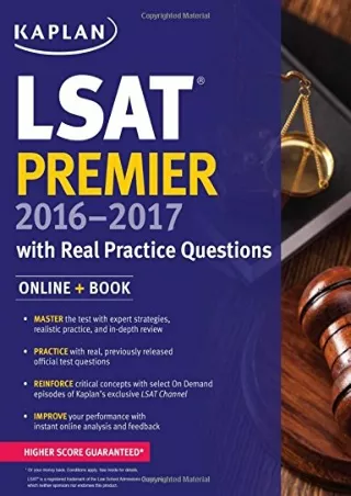 Full Pdf Kaplan LSAT Premier 2016-2017 with Real Practice Questions: Book   Online