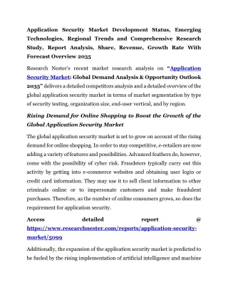 Application Security Market Growth Rate With Forecast 2035