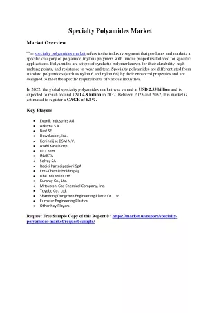 global specialty polyamides market