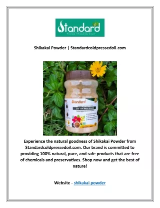 Shikakai Powder | Standardcoldpressedoil.com