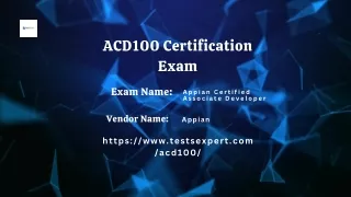 ACD100 Certification Exam PDF - Comprehensive Questions & Answers