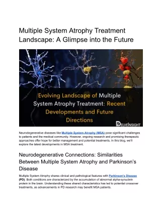 Evolving Landscape of Multiple System Atrophy Treatment_ Recent Developments and Future Directions