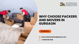 Why Choose Packers and Movers in Gurgaon