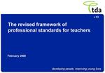 The revised framework of professional standards for teachers