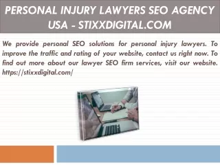 Personal Injury Lawyers SEO Agency USA - stixxdigital.com