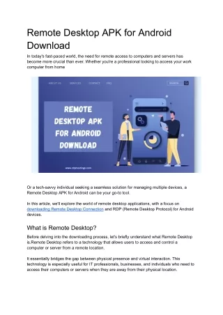 Remote Desktop APK for Android Download