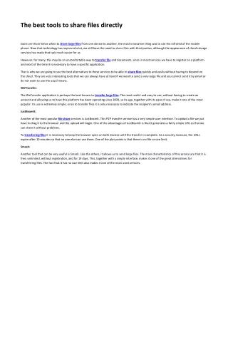 The best tools to share files directly