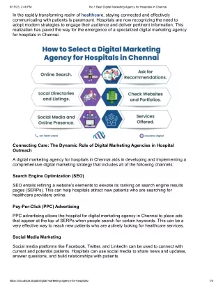 Digital Marketing Agency for Hospitals in Chennai