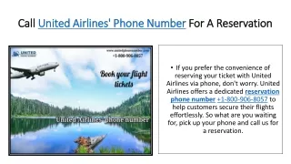 Dial United Airlines Phone Number for Any Query