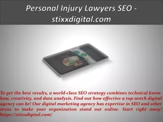 Personal Injury Lawyers SEO - stixxdigital.com