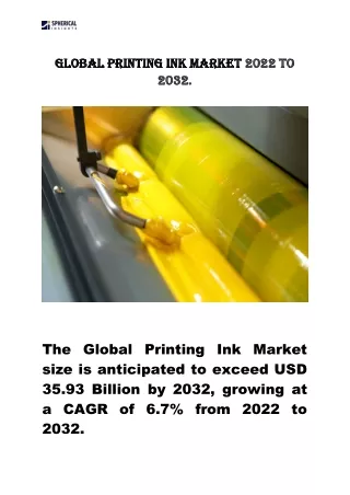 Global Printing Ink Market 2022 to 2032