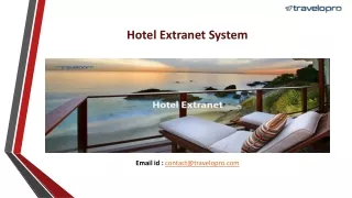 Hotel Extranet System