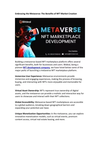 Metaverse NFT Marketplace