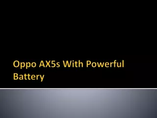 Oppo AX5s With Powerful Battery