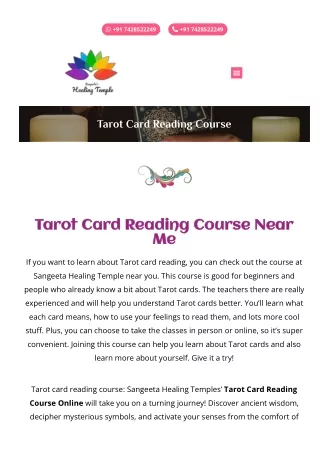 Tarot Card Reading Course