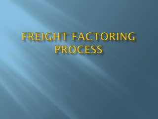 Freight Factoring Process