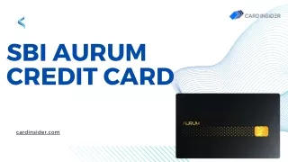 SBI AURUM Credit Card