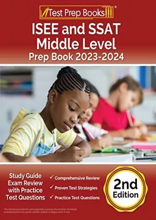 $PDF$/READ/DOWNLOAD ISEE and SSAT Middle Level Prep Book 2023-2024: Study Guide Exam Review with